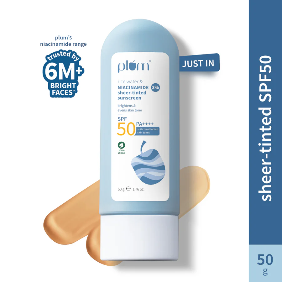 3% Niacinamide & Rice Water SPF 50 Sheer-Tinted Sunscreen