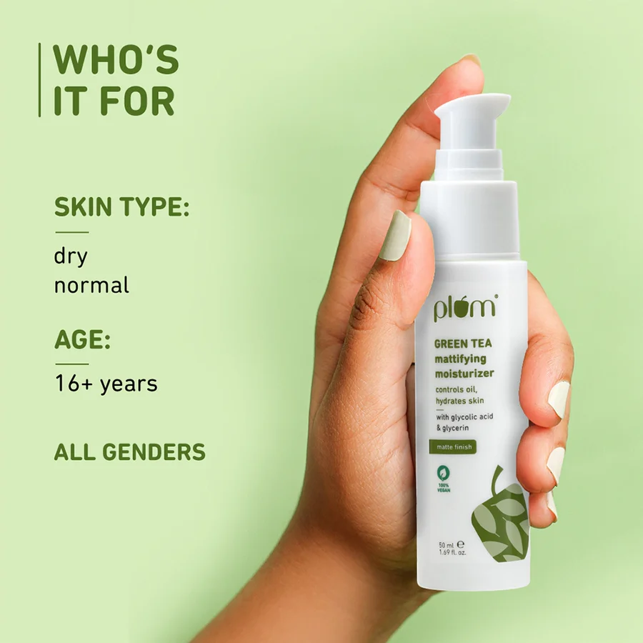 Green Tea Mattifying Moisturizer for Oily Skin