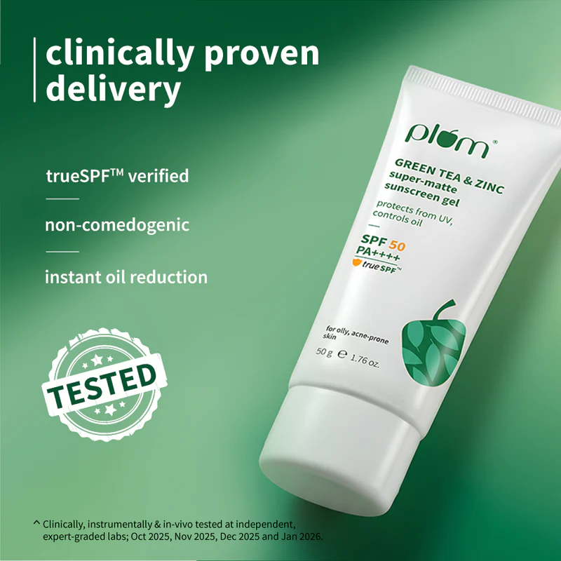Green Tea & Zinc Super-Matte SPF 50 Sunscreen Gel For Oily & Acne-Prone Skin