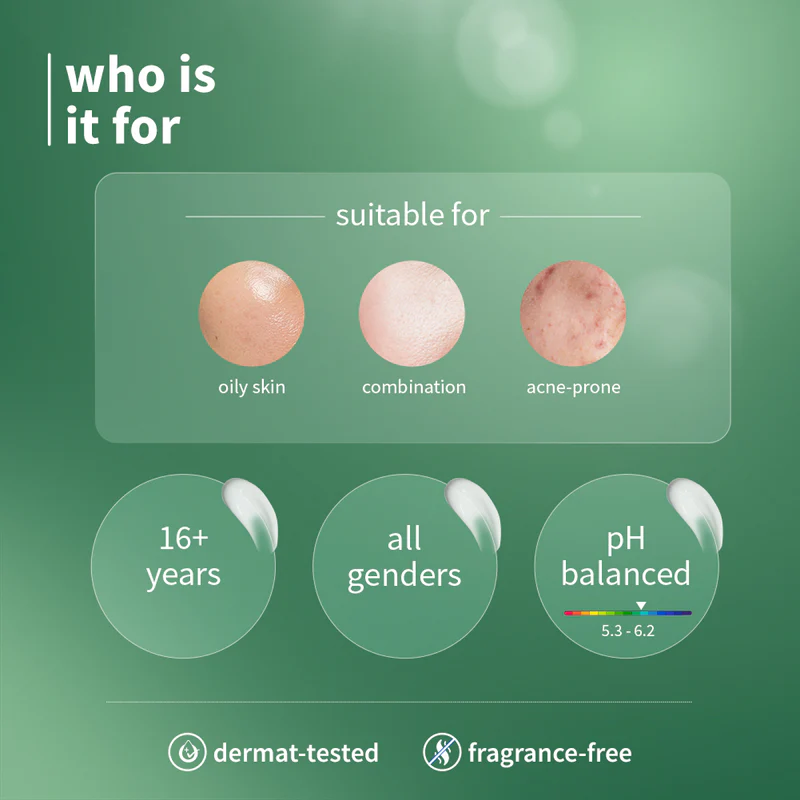 Green Tea & Zinc Super-Matte SPF 50 Sunscreen Gel For Oily & Acne-Prone Skin