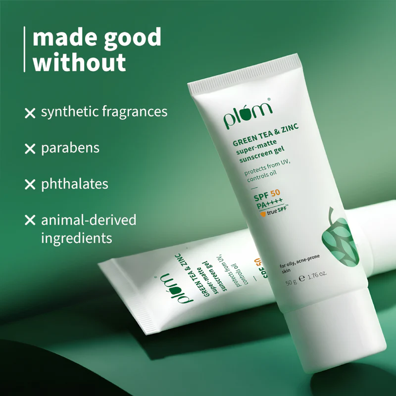 Green Tea & Zinc Super-Matte SPF 50 Sunscreen Gel For Oily & Acne-Prone Skin